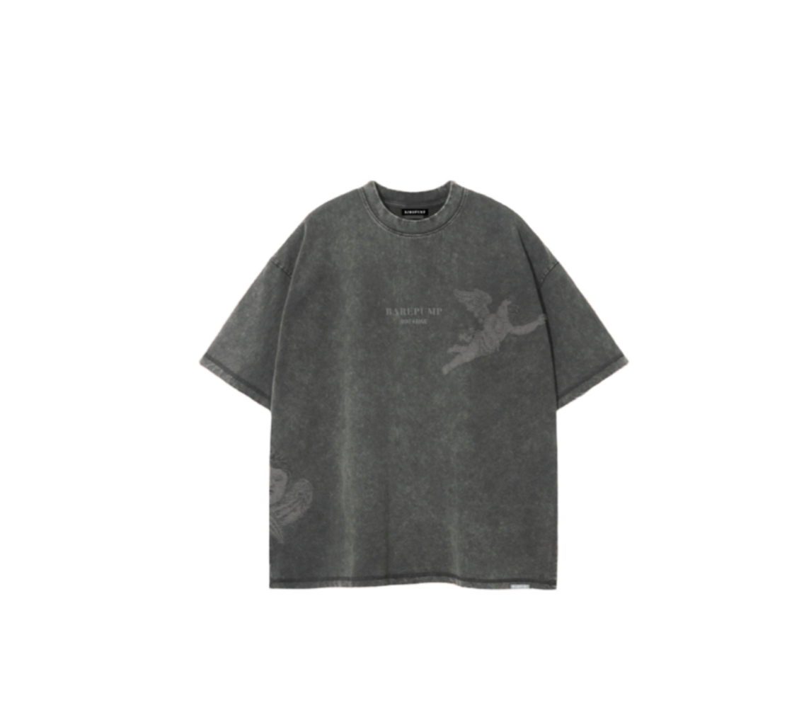 Fallen Angel Oversized Tee - Vintage Gray