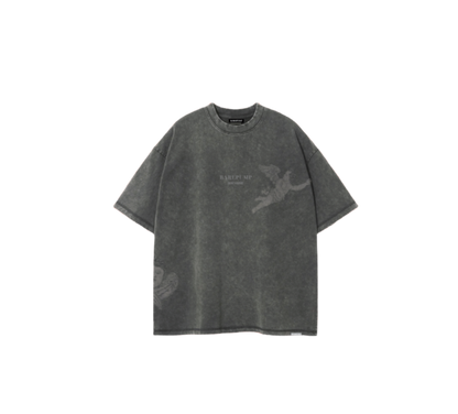 Fallen Angel Oversized Tee - Vintage Gray